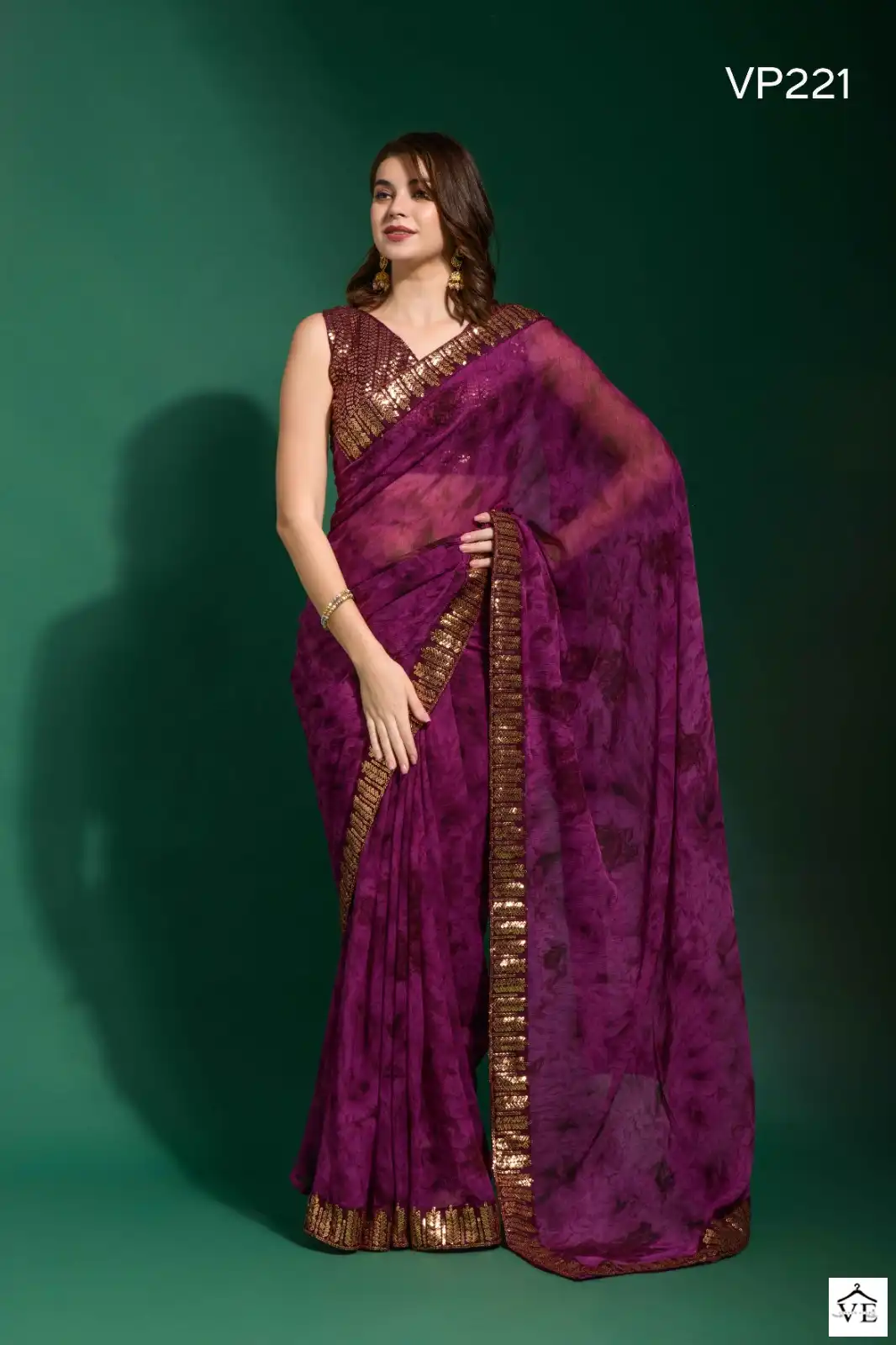 Vardan Ethnic Mansuri Prizam Marbel Chiffon Wholesale Fancy Saree Catalog — Wholesale Sarees, MPA wholesale from Surat - Gallery Image 3
