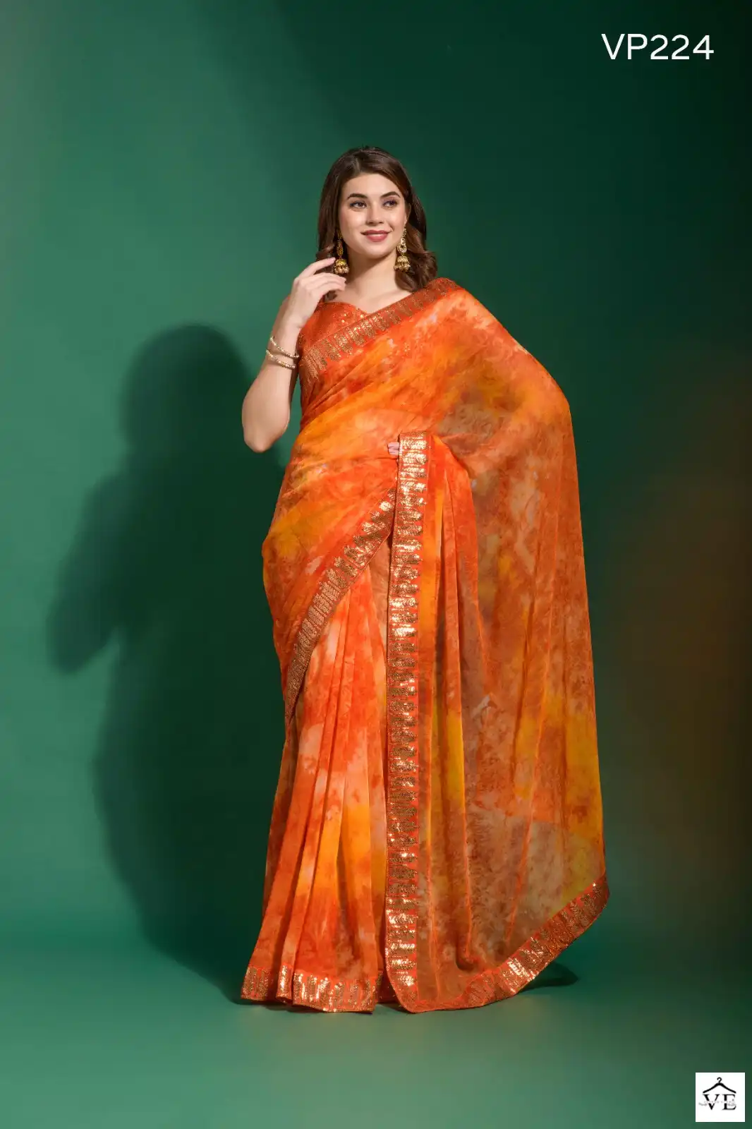 Vardan Ethnic Mansuri Prizam Marbel Chiffon Wholesale Fancy Saree Catalog — Wholesale Sarees, MPA wholesale from Surat - Gallery Image 5