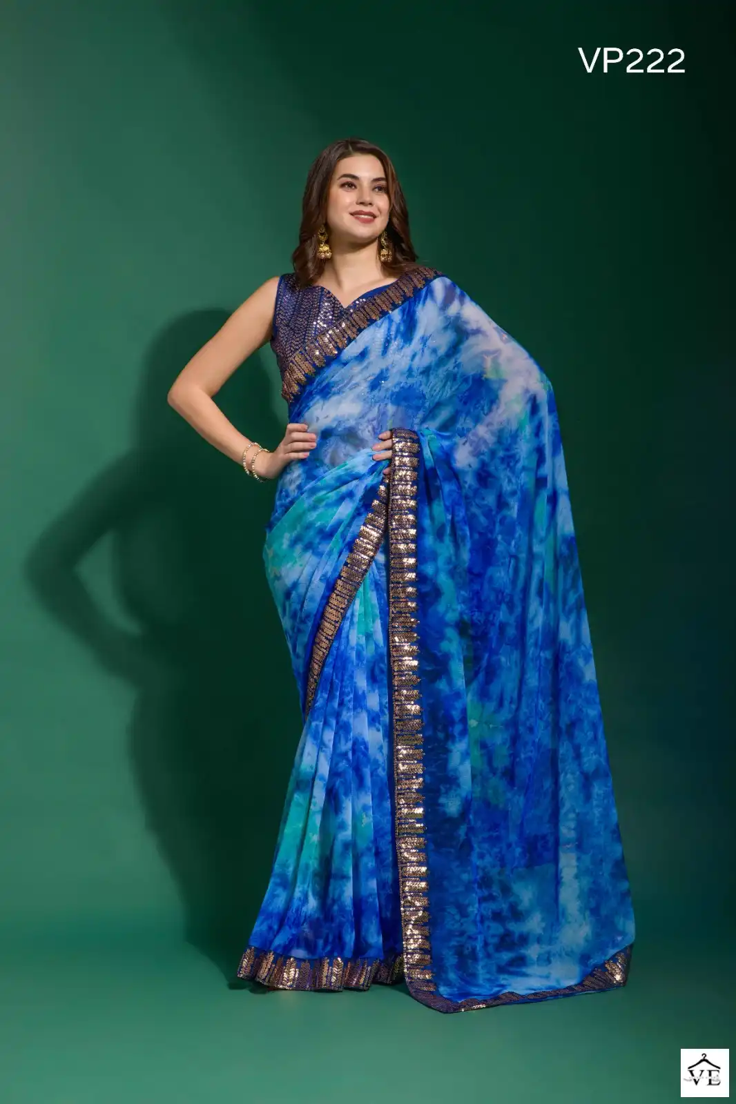 Vardan Ethnic Mansuri Prizam Marbel Chiffon Wholesale Fancy Saree Catalog — Wholesale Sarees, MPA wholesale from Surat - Gallery Image 6