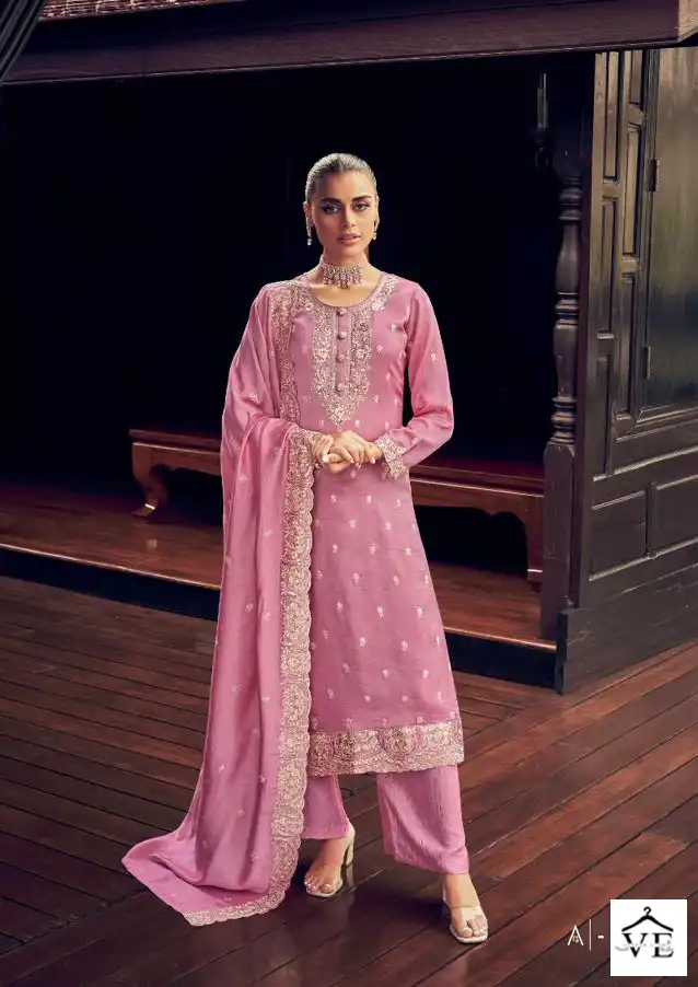 Aashirwad Manya Silk Wholesale Designer Salwar Suit Catalog — Wholesale Salwar Suits, Aashirwad Creation wholesale from Surat - Gallery Image 3