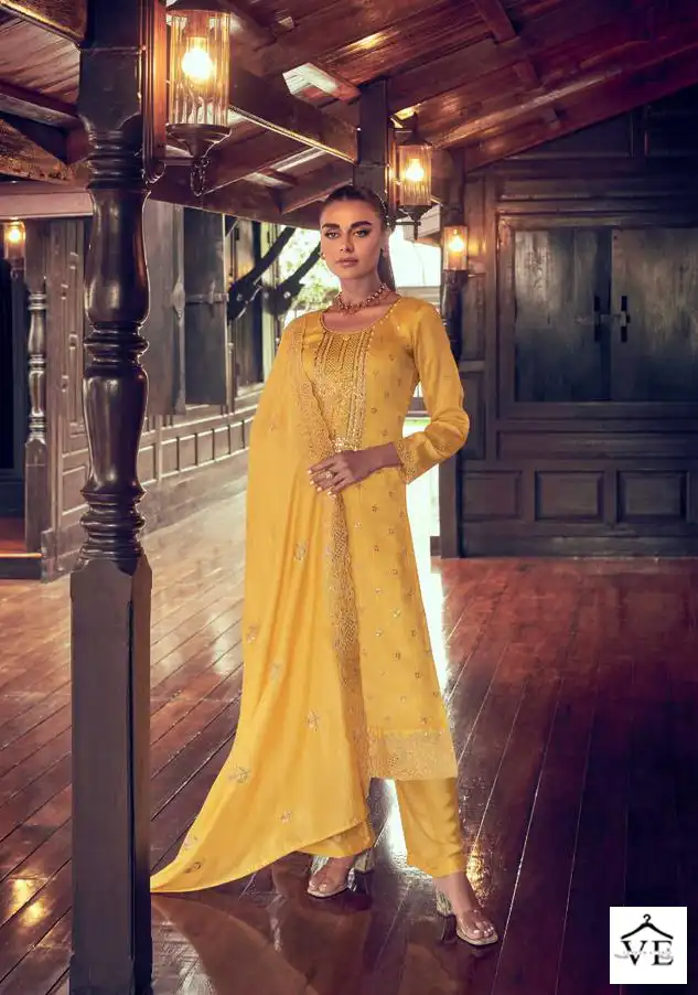 Aashirwad Manya Silk Wholesale Designer Salwar Suit Catalog — Wholesale Salwar Suits, Aashirwad Creation wholesale from Surat - Gallery Image 4