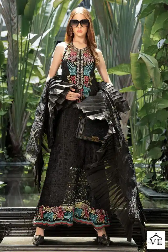 Deepsy Suits Maria.B Embroidered Lawn Pure Cambric Cotton Wholesale Pakistani Salwar Suit Catalog — Wholesale Salwar Suits, MPA wholesale from Surat - Gallery Image 2