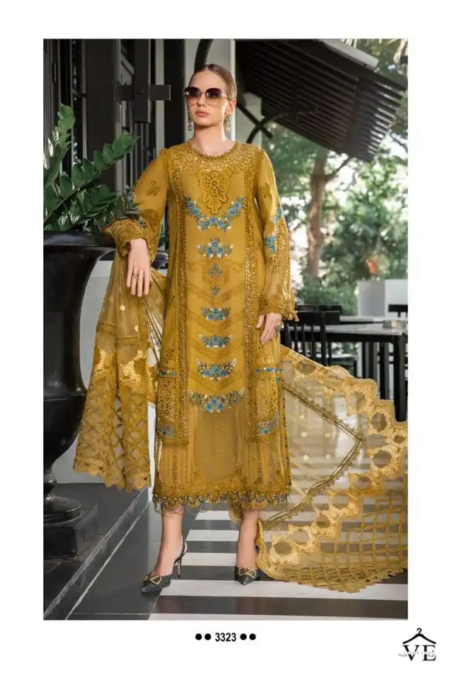 Deepsy Suits Maria.B Embroidered Lawn Pure Cambric Cotton Wholesale Pakistani Salwar Suit Catalog — Wholesale Salwar Suits, MPA wholesale from Surat - Gallery Image 3