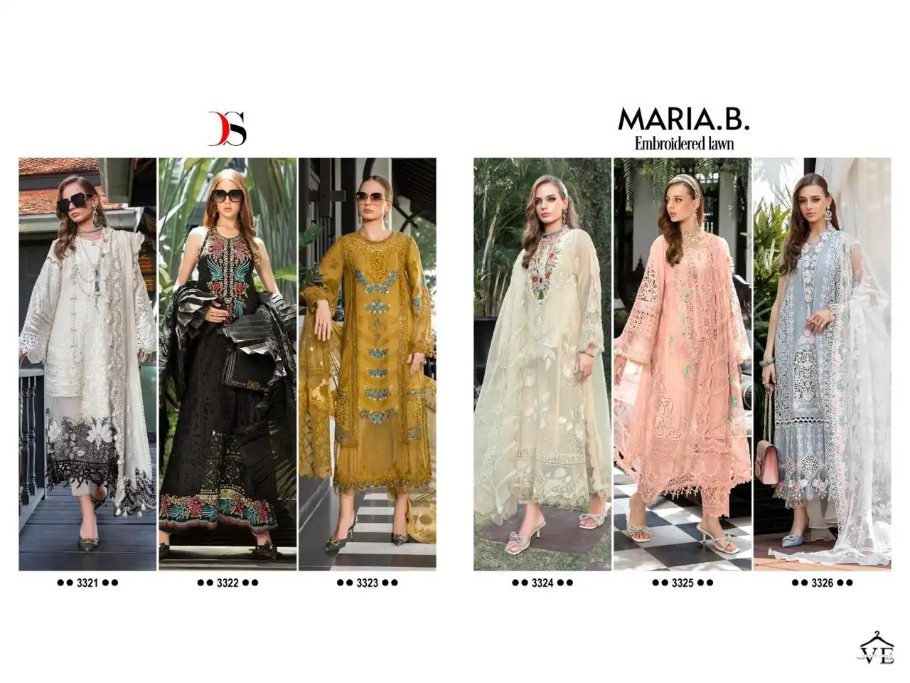 Deepsy Suits Maria.B Embroidered Lawn Pure Cambric Cotton Wholesale Pakistani Salwar Suit Catalog — Wholesale Salwar Suits, MPA wholesale from Surat — view 8