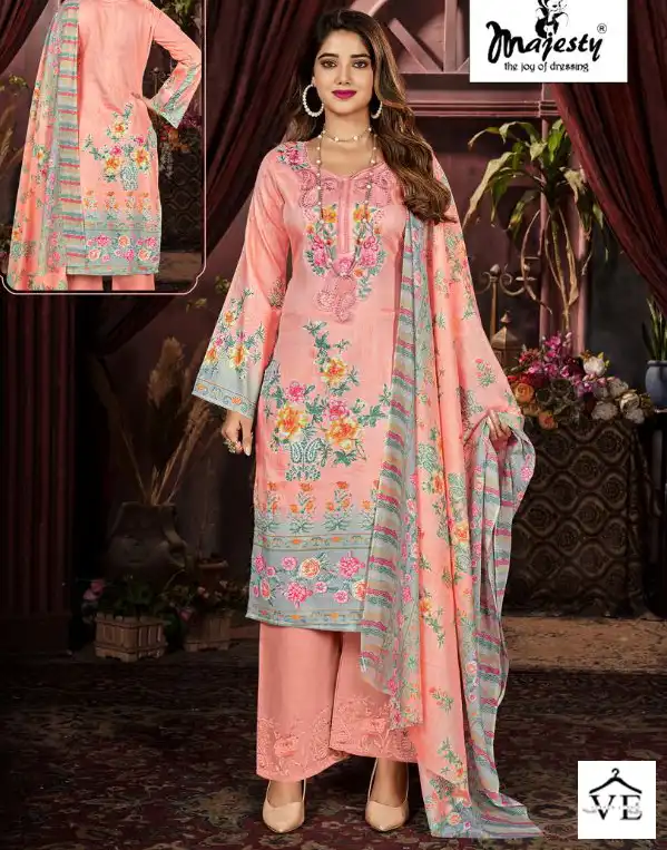 Majesty Maria B Lawn Vol 14 Jaam Cotton Wholesale Salwar Suit Catalog — Wholesale Salwar Suits, MPA wholesale from Surat — view 1