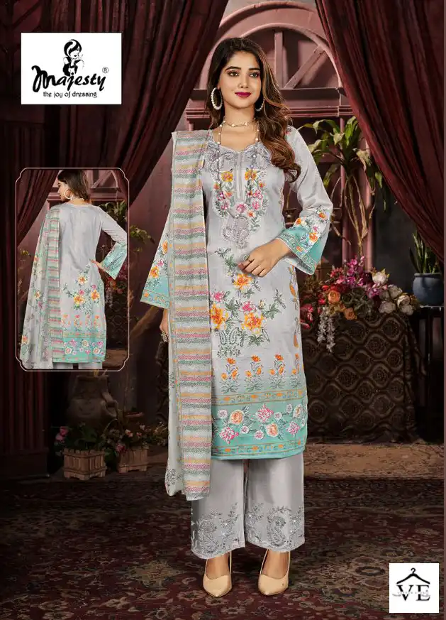 Majesty Maria B Lawn Vol 14 Jaam Cotton Wholesale Salwar Suit Catalog — Wholesale Salwar Suits, MPA wholesale from Surat - Gallery Image 4