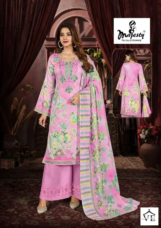 Majesty Maria B Lawn Vol 14 Jaam Cotton Wholesale Salwar Suit Catalog — Wholesale Salwar Suits, MPA wholesale from Surat - Gallery Image 5