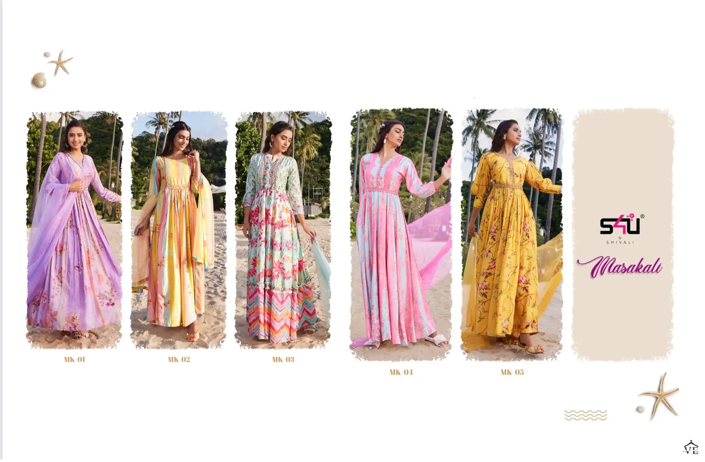 S4U Shivali Masakali Muslin Wholesale Gown With Dupatta Catalog — Wholesale Salwar Suits, MPA wholesale from Surat — view 6