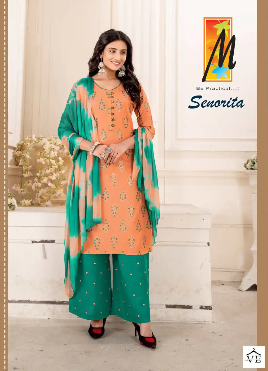 Master Senorita Heavy Rayon Wholesale Readymade Salwar Suit Catalog — Wholesale Salwar Suits, MPA wholesale from Surat - Gallery Image 4