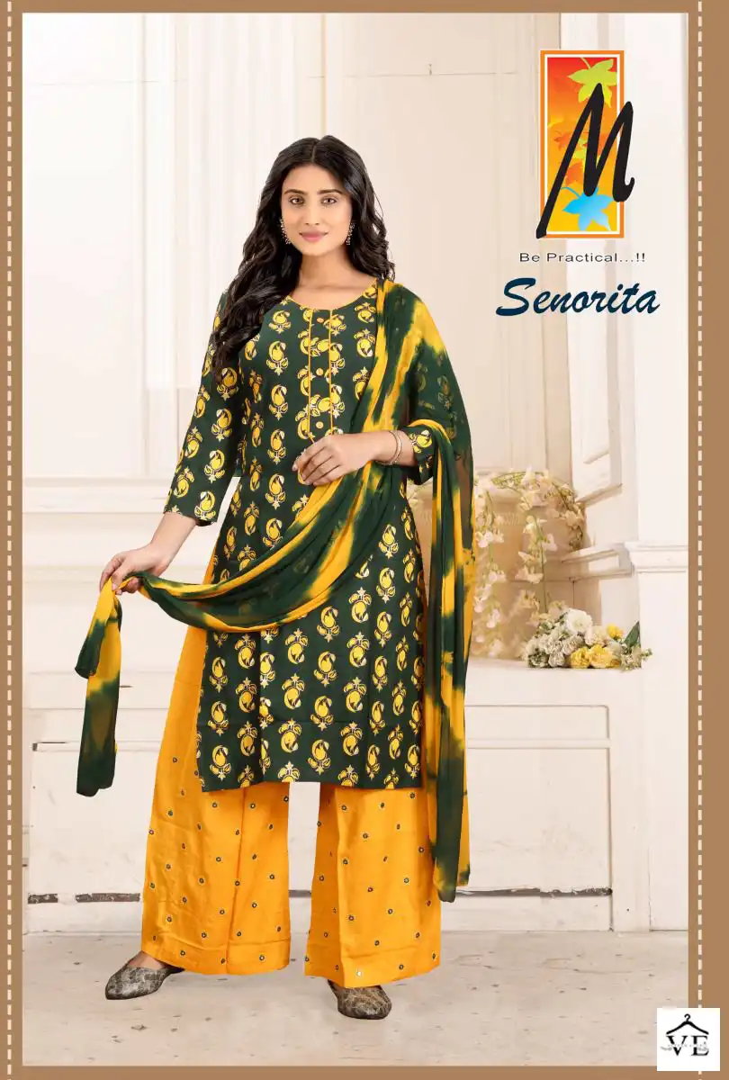 Master Senorita Heavy Rayon Wholesale Readymade Salwar Suit Catalog — Wholesale Salwar Suits, MPA wholesale from Surat - Gallery Image 5