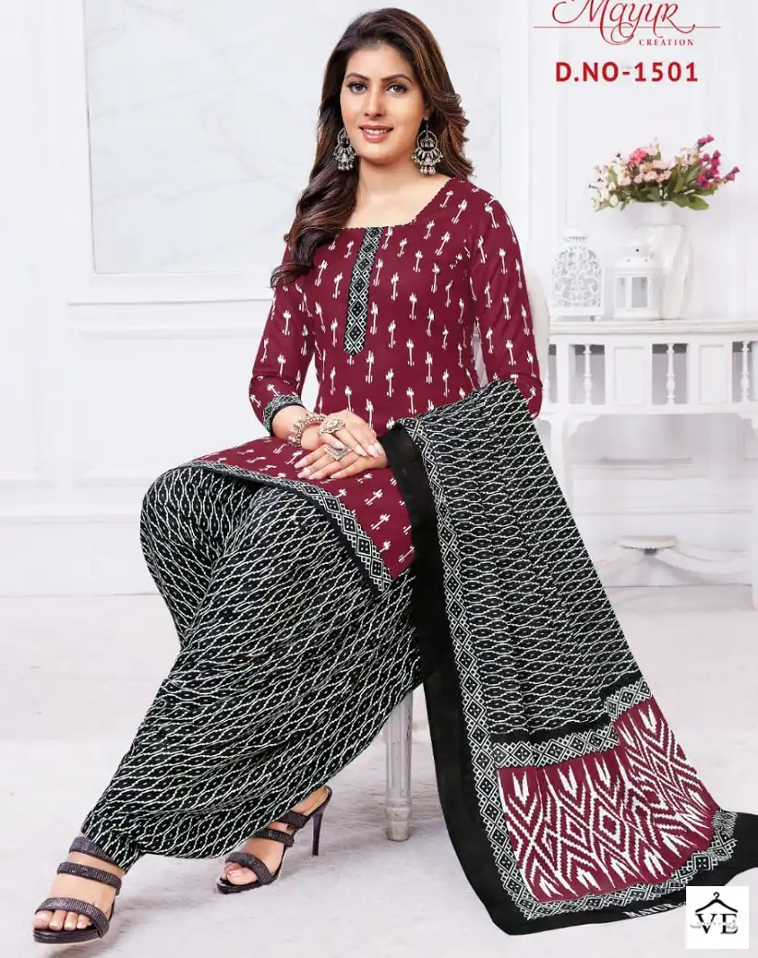 Mayur Ikkat Vol 15 Pure Cotton Wholesale Salwar Suit Catalog — Wholesale Salwar Suits, Mayur Dress wholesale from Surat — view 1