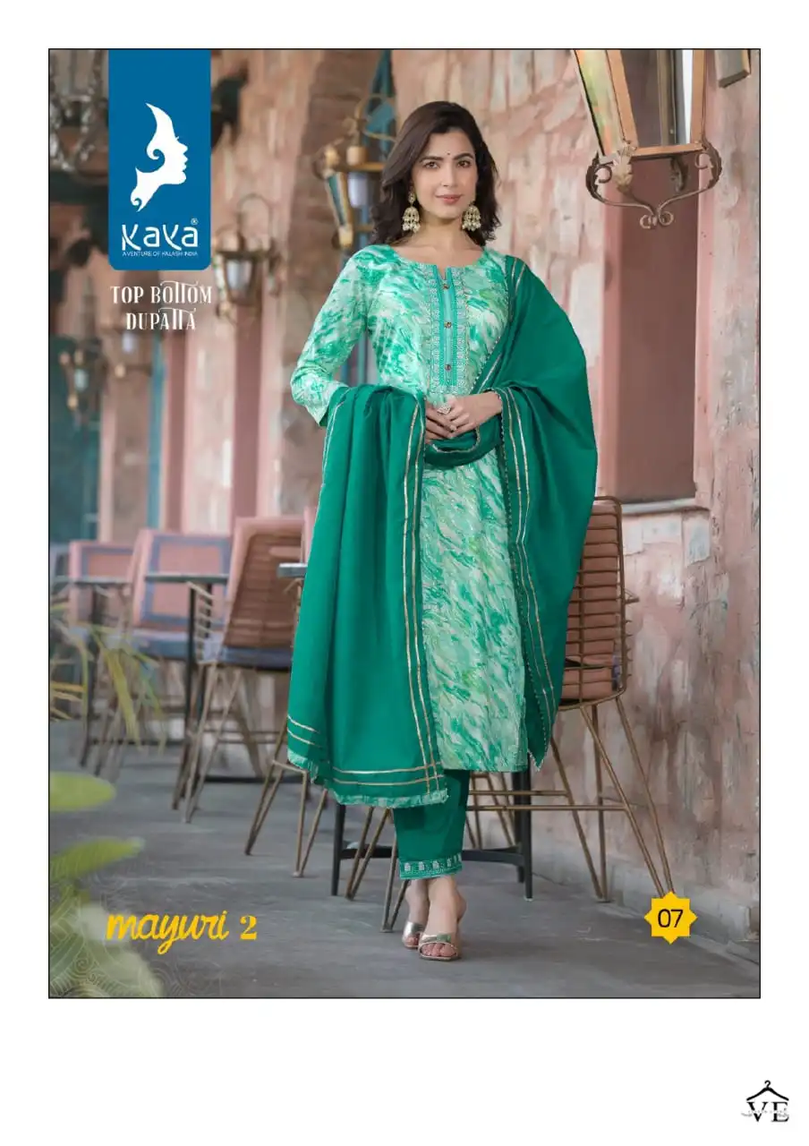 Kaya Kurti Mayuri 2 Rayon Prints Wholesale Readymade Salwar Suit Catalog — Wholesale Salwar Suits, Mayur Dress wholesale from Surat - Gallery Image 4