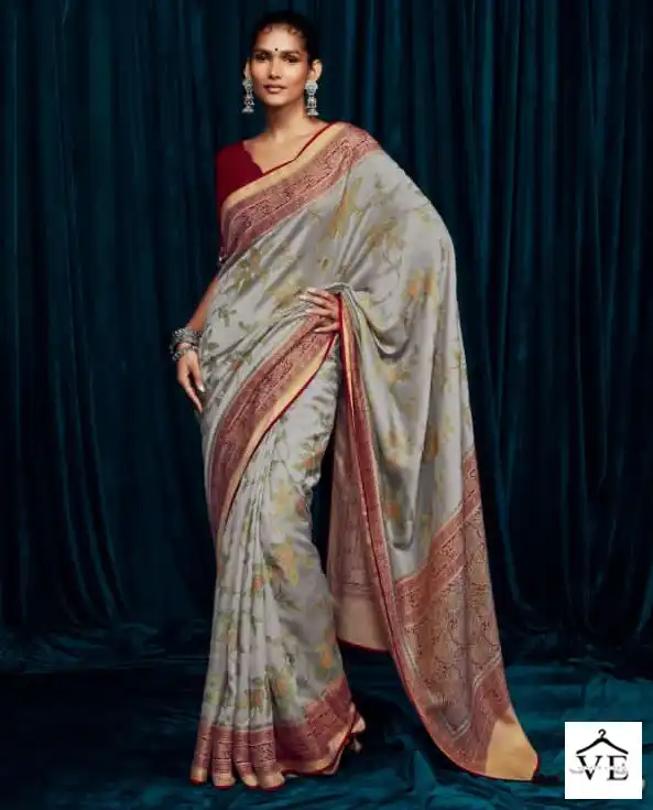 Kimora Meera-12 Silky Brasso Wholesale Saree Catalog — Wholesale Sarees, MPA wholesale from Surat — view 1