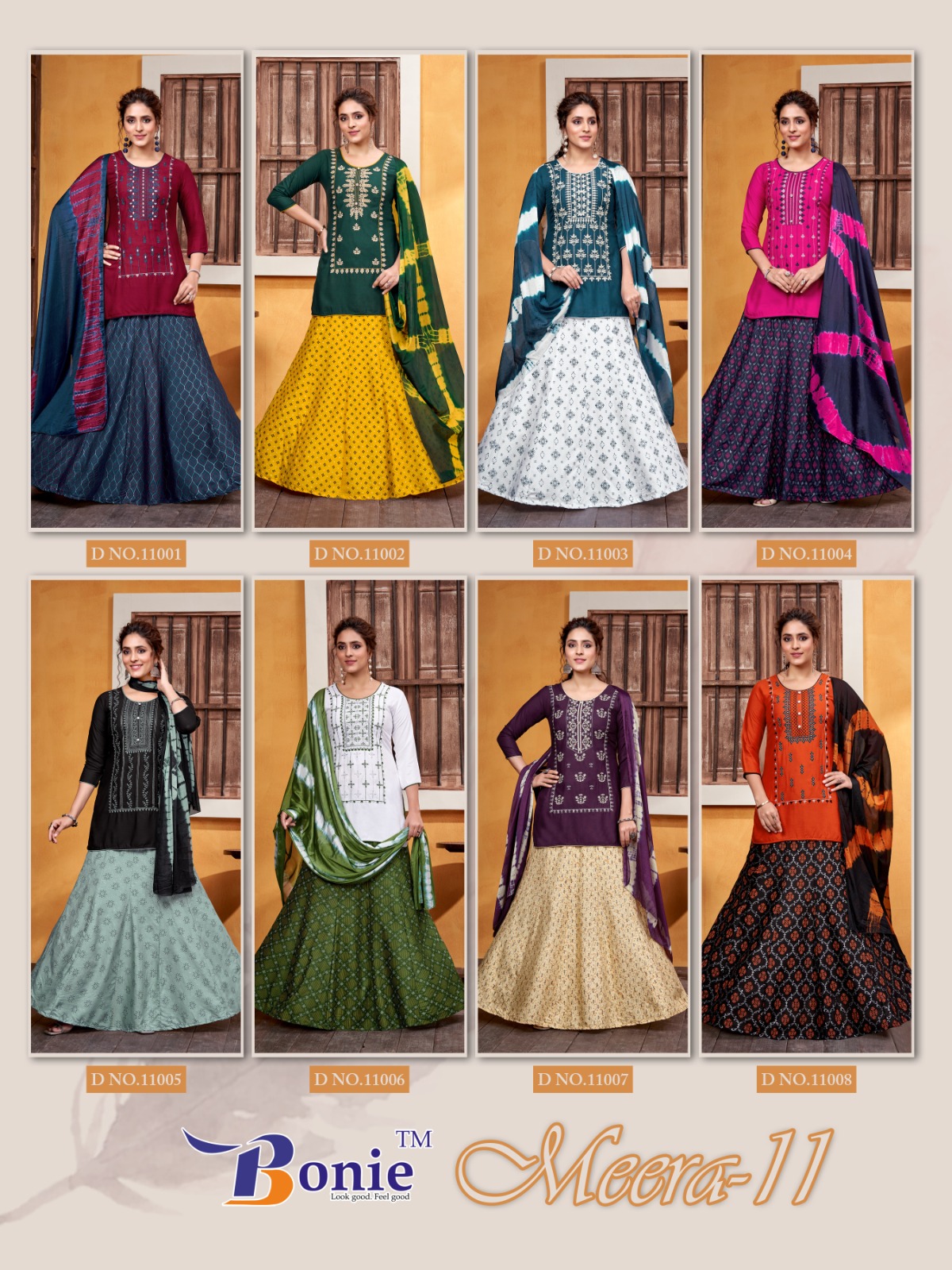 Bonie Meera Vol 11 Rayon Wholesale Readymade Salwar Suit Catalog — Wholesale Salwar Suits, bonie wholesale from Surat — view 9