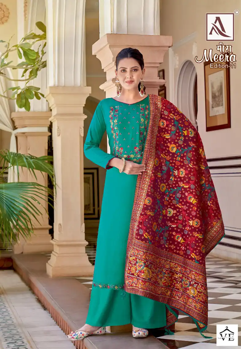 Alok Suits Meera Edition Vol 11 Pure Jam Cotton Wholesale Salwar Suit Catalog — Wholesale Salwar Suits, MPA wholesale from Surat - Gallery Image 6