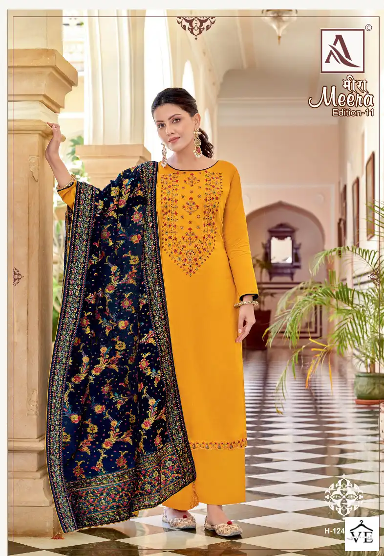 Alok Suits Meera Edition Vol 11 Pure Jam Cotton Wholesale Salwar Suit Catalog — Wholesale Salwar Suits, MPA wholesale from Surat - Gallery Image 2