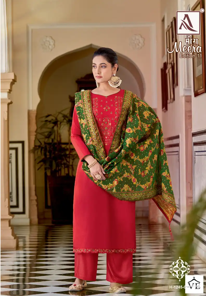 Alok Suits Meera Edition Vol 11 Pure Jam Cotton Wholesale Salwar Suit Catalog — Wholesale Salwar Suits, MPA wholesale from Surat - Gallery Image 3
