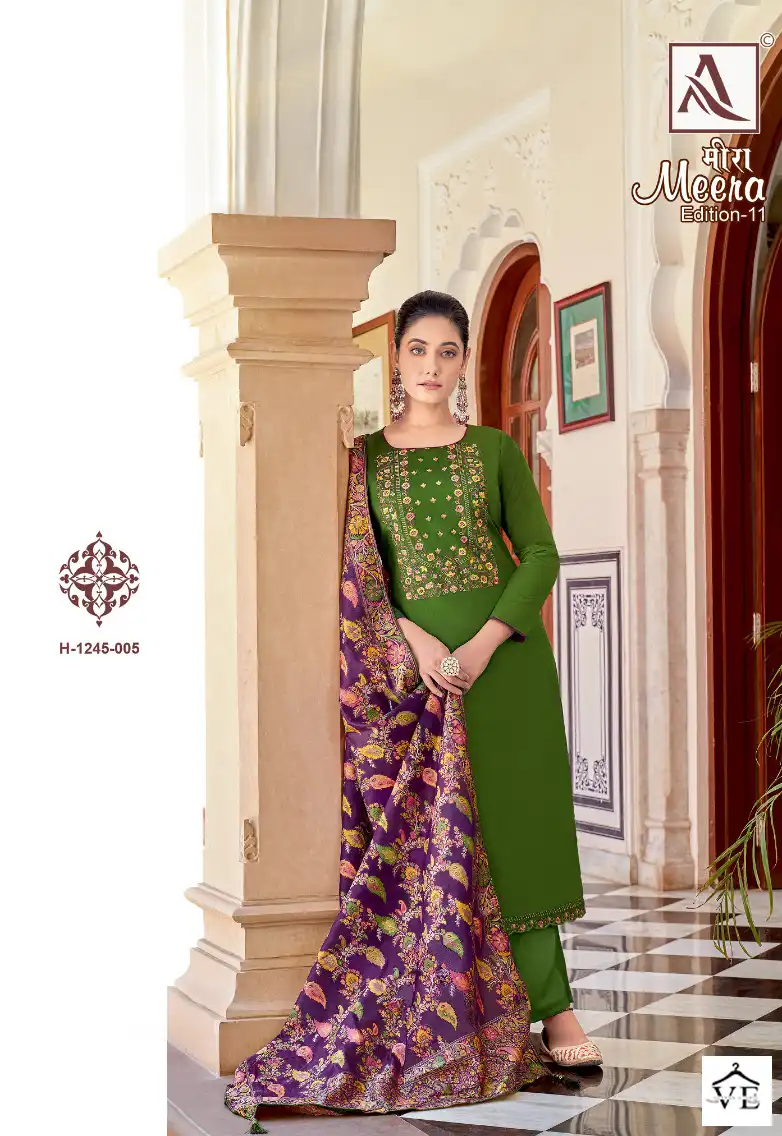 Alok Suits Meera Edition Vol 11 Pure Jam Cotton Wholesale Salwar Suit Catalog — Wholesale Salwar Suits, MPA wholesale from Surat - Gallery Image 4