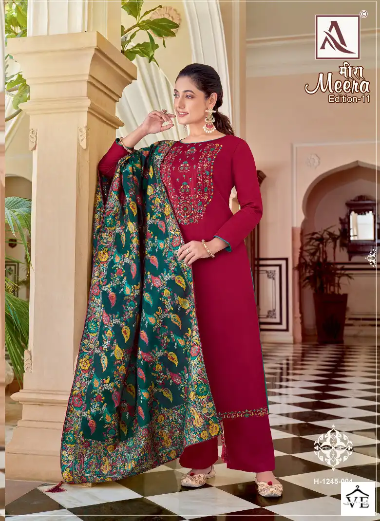 Alok Suits Meera Edition Vol 11 Pure Jam Cotton Wholesale Salwar Suit Catalog — Wholesale Salwar Suits, MPA wholesale from Surat - Gallery Image 5