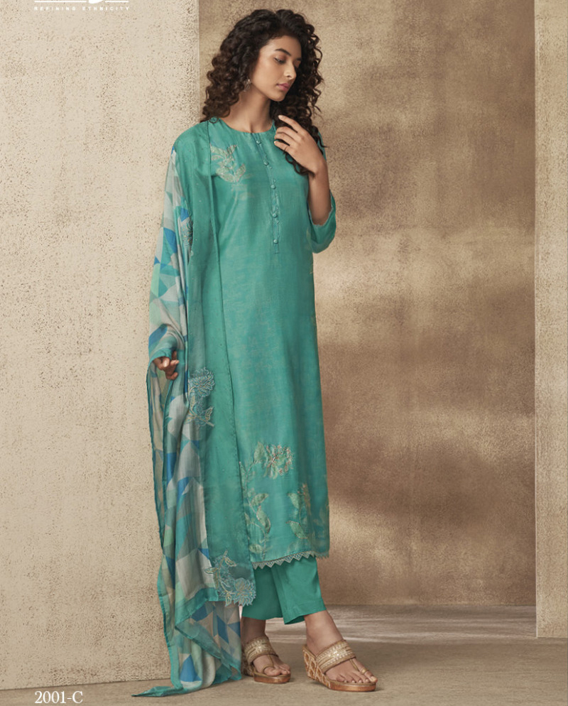Omtex Mehar Muslin Wholesale Designer Salwar Suit Catalog — Wholesale Salwar Suits, MPA wholesale from Surat — view 1
