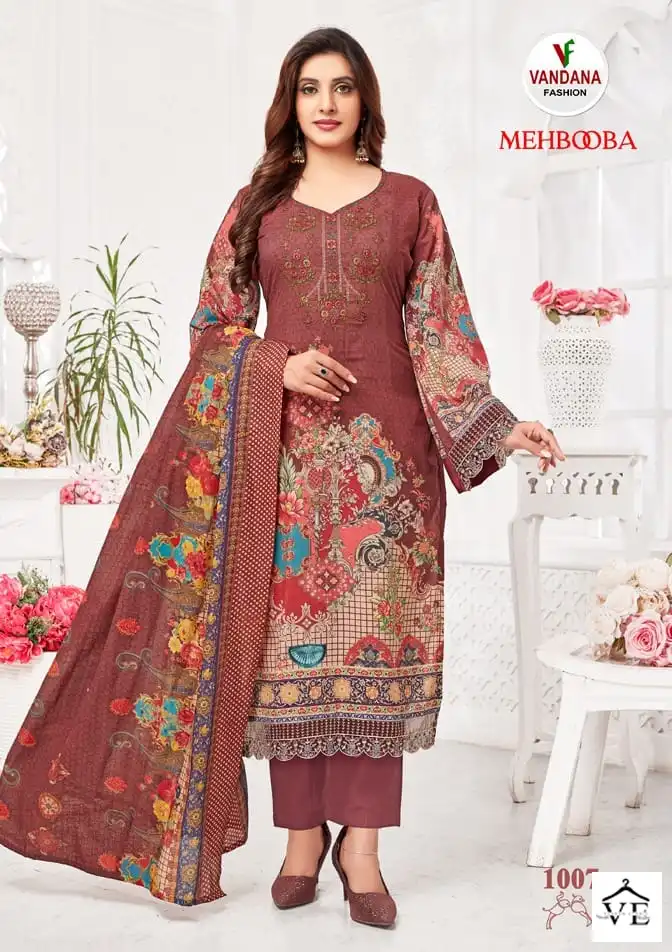 Vandana Mehbooba Vol 1 Pure Cotton Wholesale Salwar Suit Catalog — Wholesale Salwar Suits, MPA wholesale from Surat - Gallery Image 7
