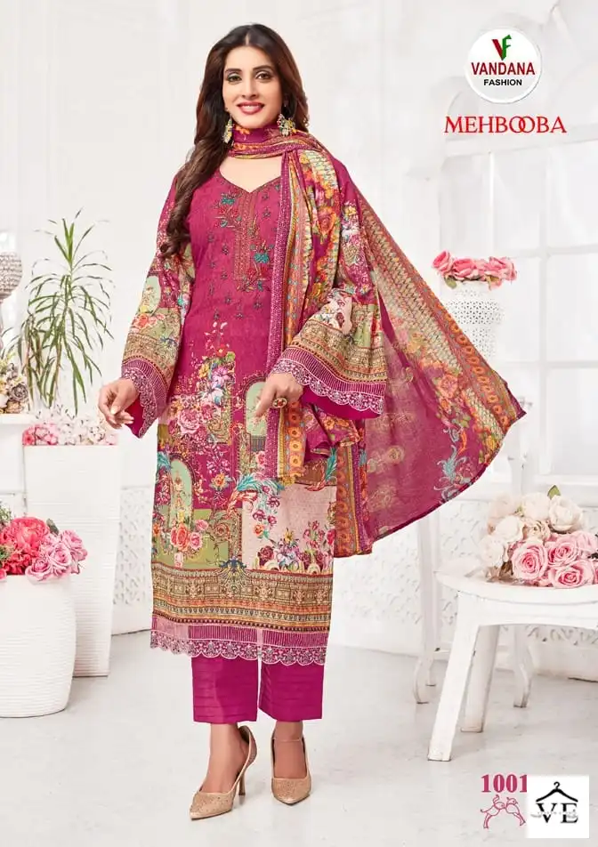Vandana Mehbooba Vol 1 Pure Cotton Wholesale Salwar Suit Catalog — Wholesale Salwar Suits, MPA wholesale from Surat - Gallery Image 8