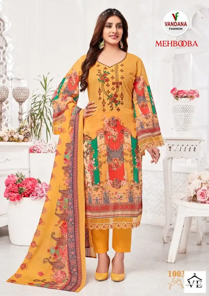 Vandana Mehbooba Vol 1 Pure Cotton Wholesale Salwar Suit Catalog — Wholesale Salwar Suits, MPA wholesale from Surat - Gallery Image 2