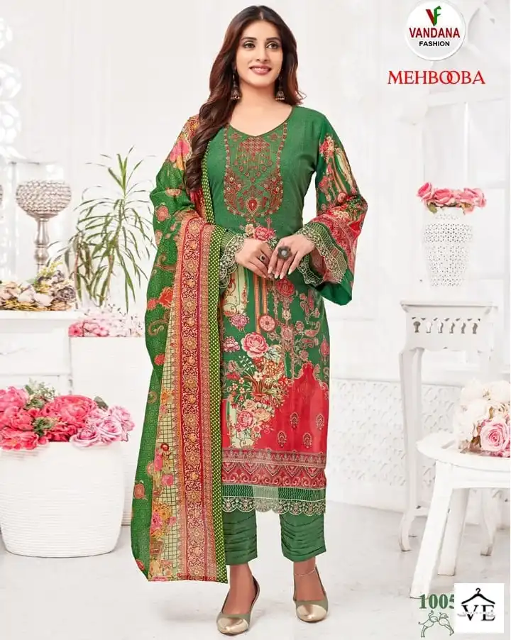 Vandana Mehbooba Vol 1 Pure Cotton Wholesale Salwar Suit Catalog — Wholesale Salwar Suits, MPA wholesale from Surat — view 1
