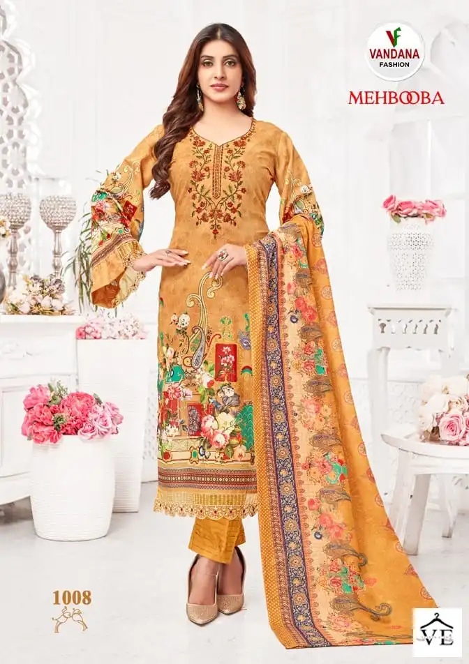 Vandana Mehbooba Vol 1 Pure Cotton Wholesale Salwar Suit Catalog — Wholesale Salwar Suits, MPA wholesale from Surat - Gallery Image 3