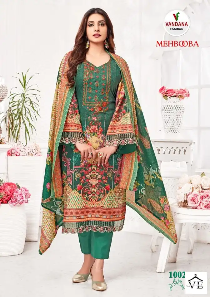 Vandana Mehbooba Vol 1 Pure Cotton Wholesale Salwar Suit Catalog — Wholesale Salwar Suits, MPA wholesale from Surat - Gallery Image 4