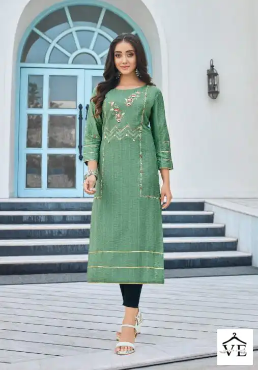 Vardan Ethnic Miracal Nylon Viscose Wholesale Designer Kurtis Catalog — Wholesale Kurtis, MPA wholesale from Surat - Gallery Image 3