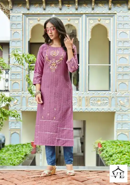 Vardan Ethnic Miracal Nylon Viscose Wholesale Designer Kurtis Catalog — Wholesale Kurtis, MPA wholesale from Surat - Gallery Image 4