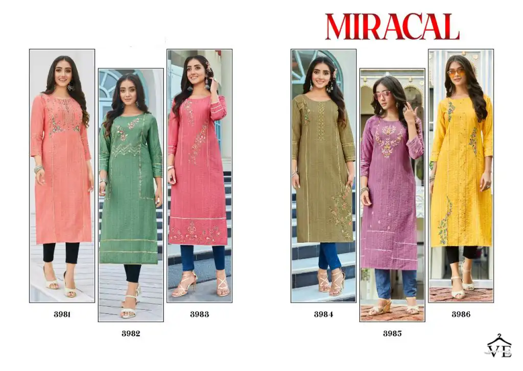 Vardan Ethnic Miracal Nylon Viscose Wholesale Designer Kurtis Catalog — Wholesale Kurtis, MPA wholesale from Surat — view 7