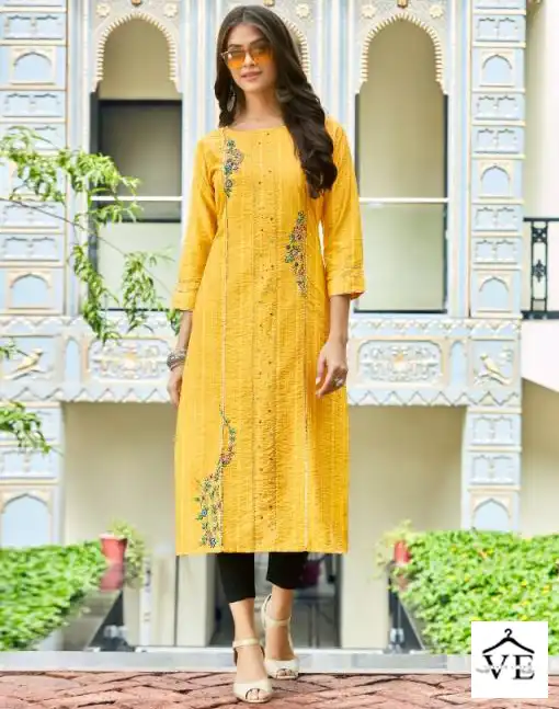 Vardan Ethnic Miracal Nylon Viscose Wholesale Designer Kurtis Catalog — Wholesale Kurtis, MPA wholesale from Surat — view 1