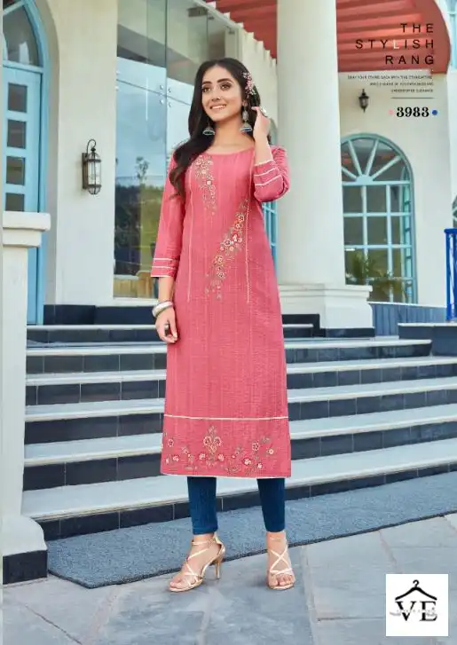 Vardan Ethnic Miracal Nylon Viscose Wholesale Designer Kurtis Catalog — Wholesale Kurtis, MPA wholesale from Surat - Gallery Image 5