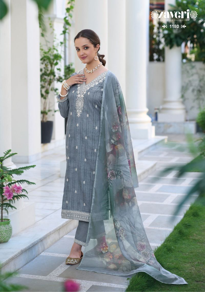 Zaveri Mirza Silki Cotton Wholesale Readymade Salwar Suit Catalog - Image 2