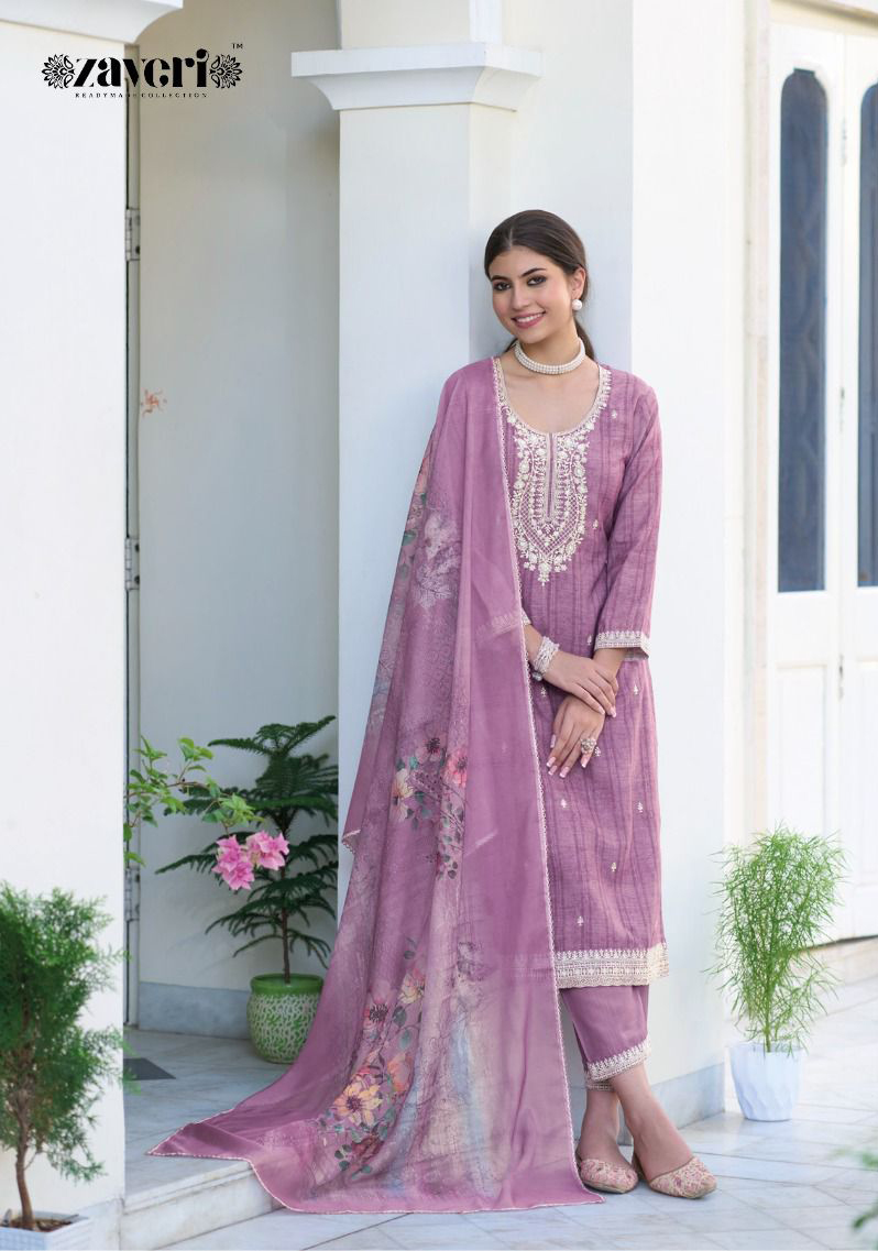 Zaveri Mirza Silki Cotton Wholesale Readymade Salwar Suit Catalog - Image 3