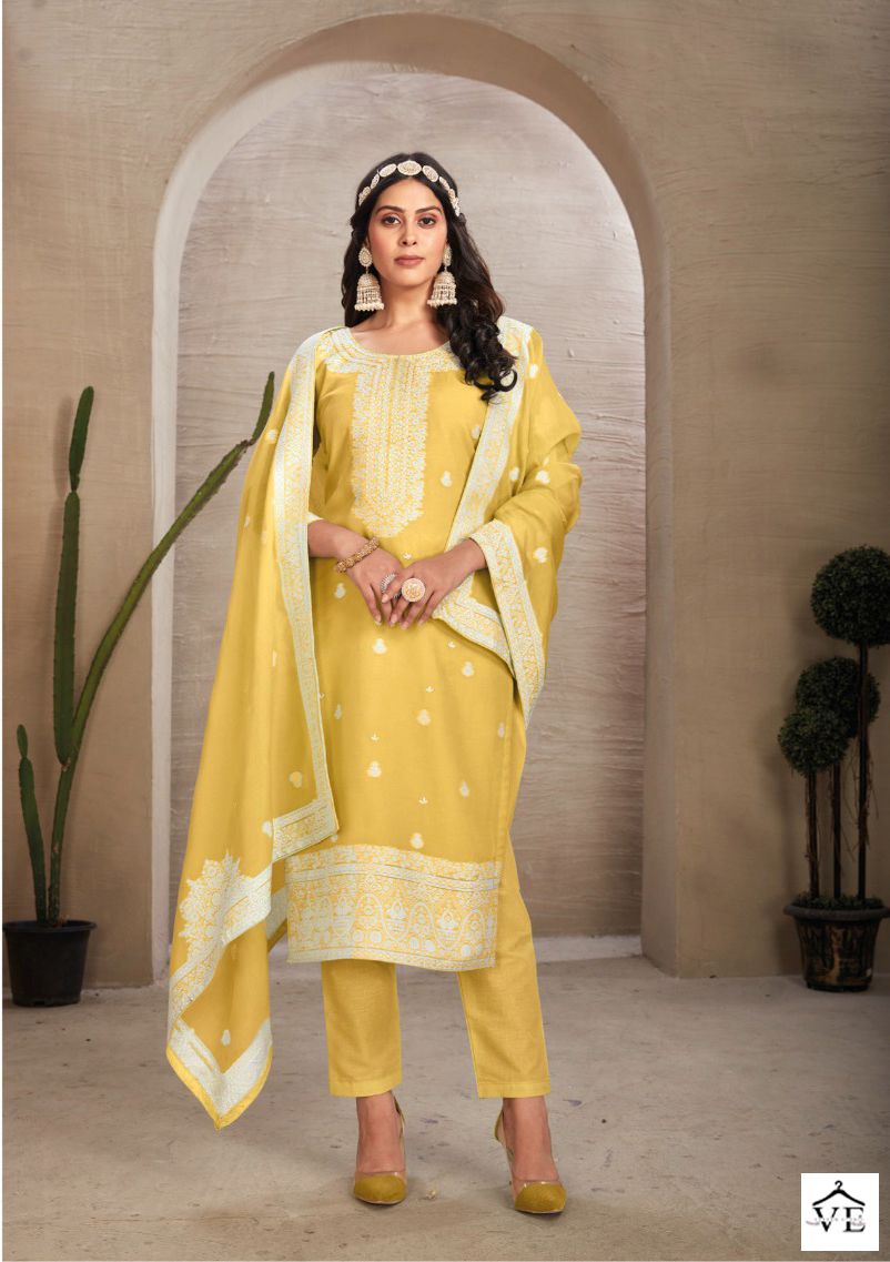 Rama Moksha Pure Organic Jacquard Wholesale Salwar Suit Catalog — Wholesale Salwar Suits, MPA wholesale from Surat - Gallery Image 5