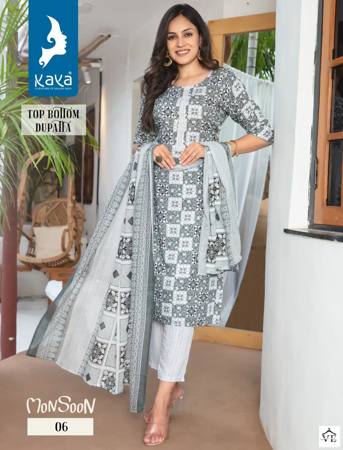 Kaya Monsoon Rayon Wholesale Readymade Suits Catalog — Wholesale Salwar Suits, MPA wholesale from Surat — view 1