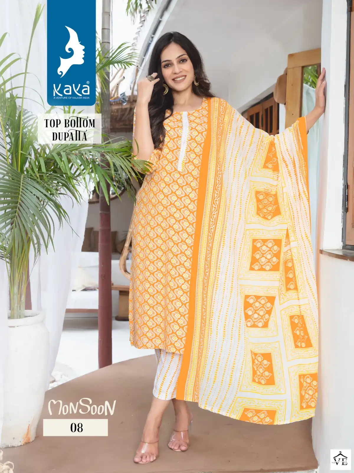 Kaya Monsoon Rayon Wholesale Readymade Suits Catalog — Wholesale Salwar Suits, MPA wholesale from Surat - Gallery Image 8
