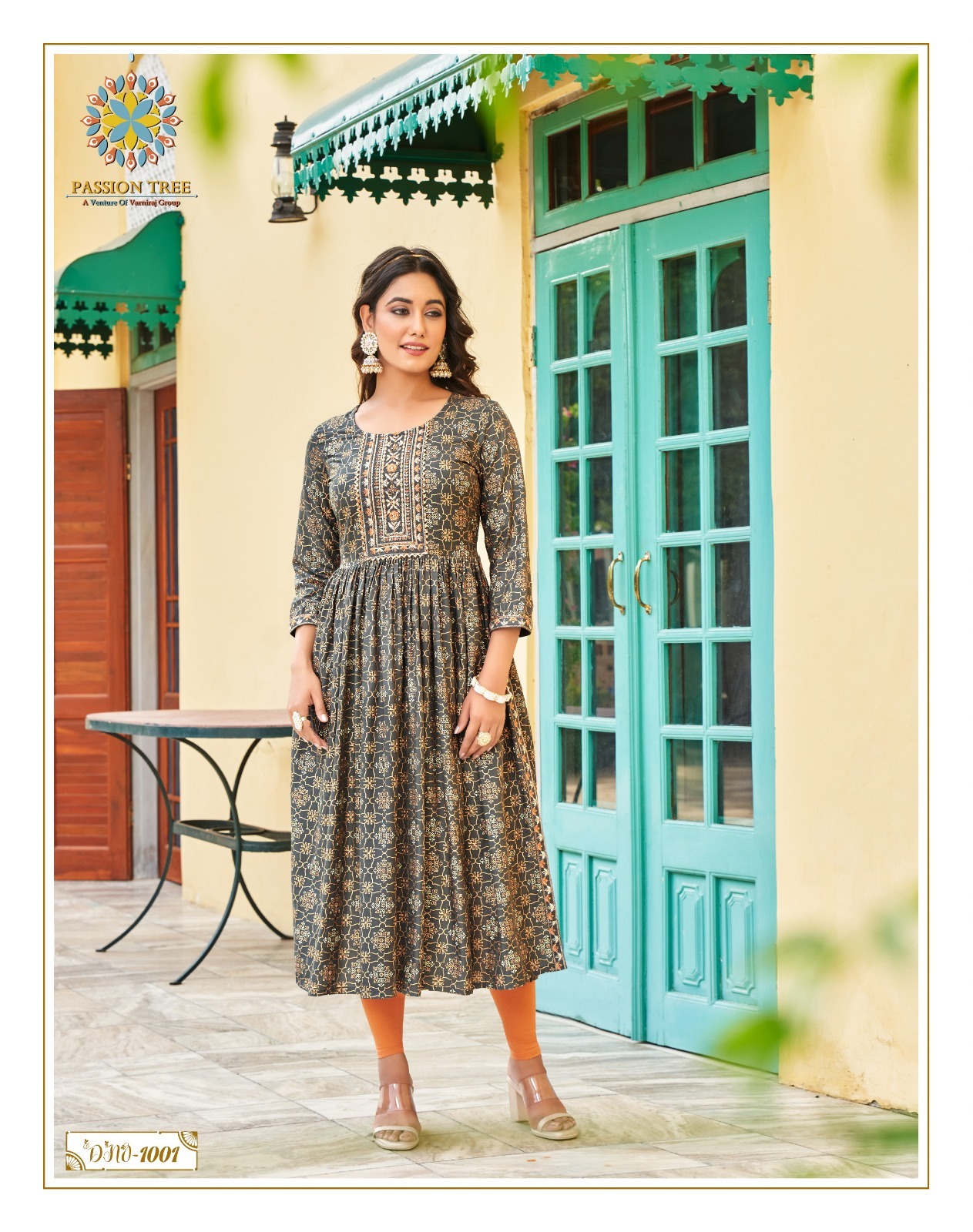 Vardan Ethnic Monza Vol 1 Rayon Wholesale Long Kurtis Catalog — Wholesale Kurtis, MPA wholesale from Surat - Gallery Image 2
