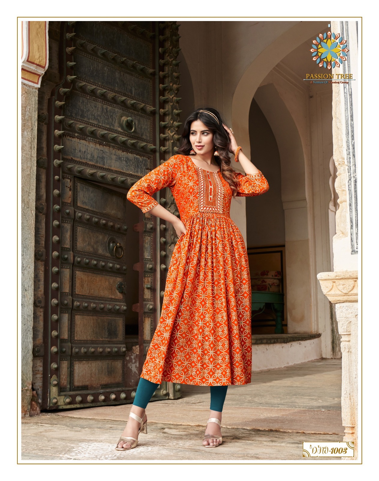 Vardan Ethnic Monza Vol 1 Rayon Wholesale Long Kurtis Catalog — Wholesale Kurtis, MPA wholesale from Surat - Gallery Image 3