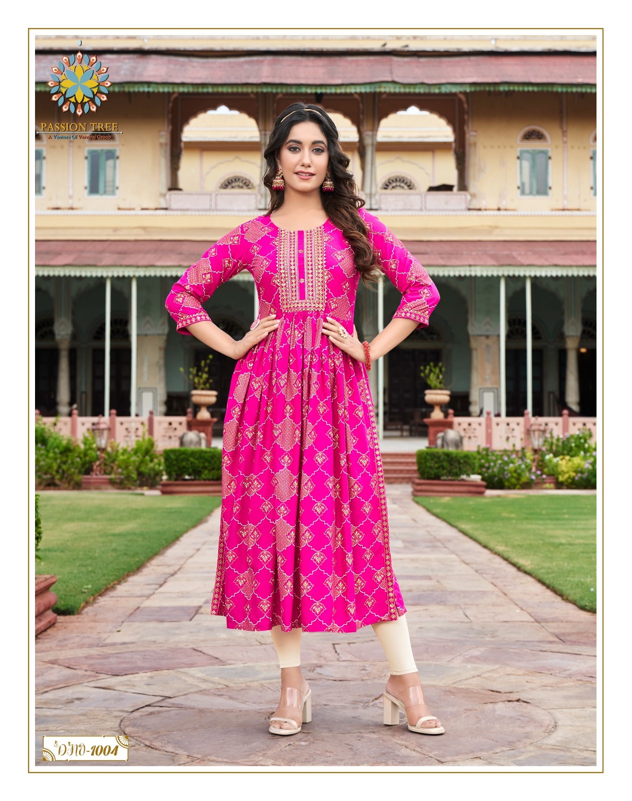 Vardan Ethnic Monza Vol 1 Rayon Wholesale Long Kurtis Catalog — Wholesale Kurtis, MPA wholesale from Surat - Gallery Image 4