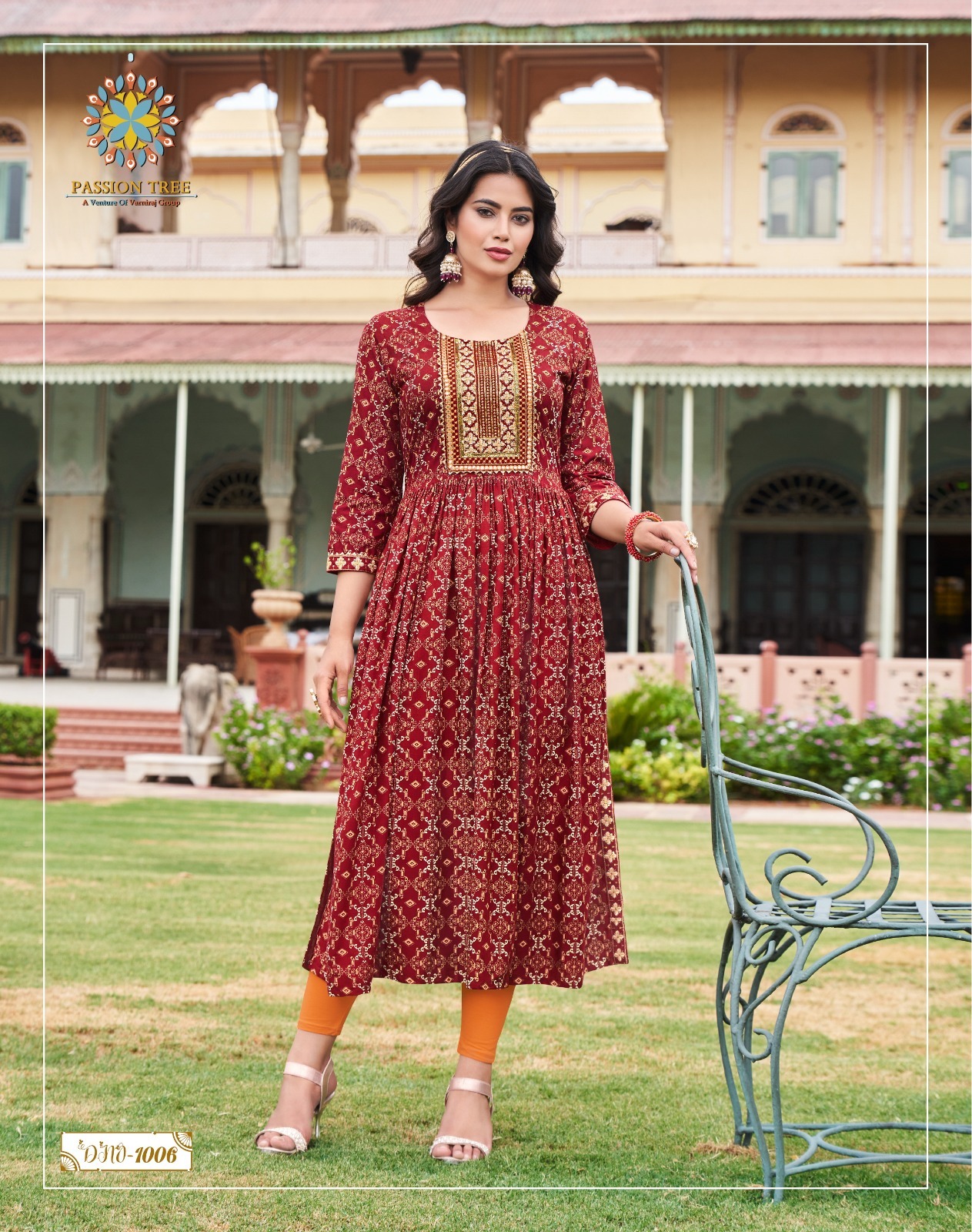 Vardan Ethnic Monza Vol 1 Rayon Wholesale Long Kurtis Catalog — Wholesale Kurtis, MPA wholesale from Surat - Gallery Image 5