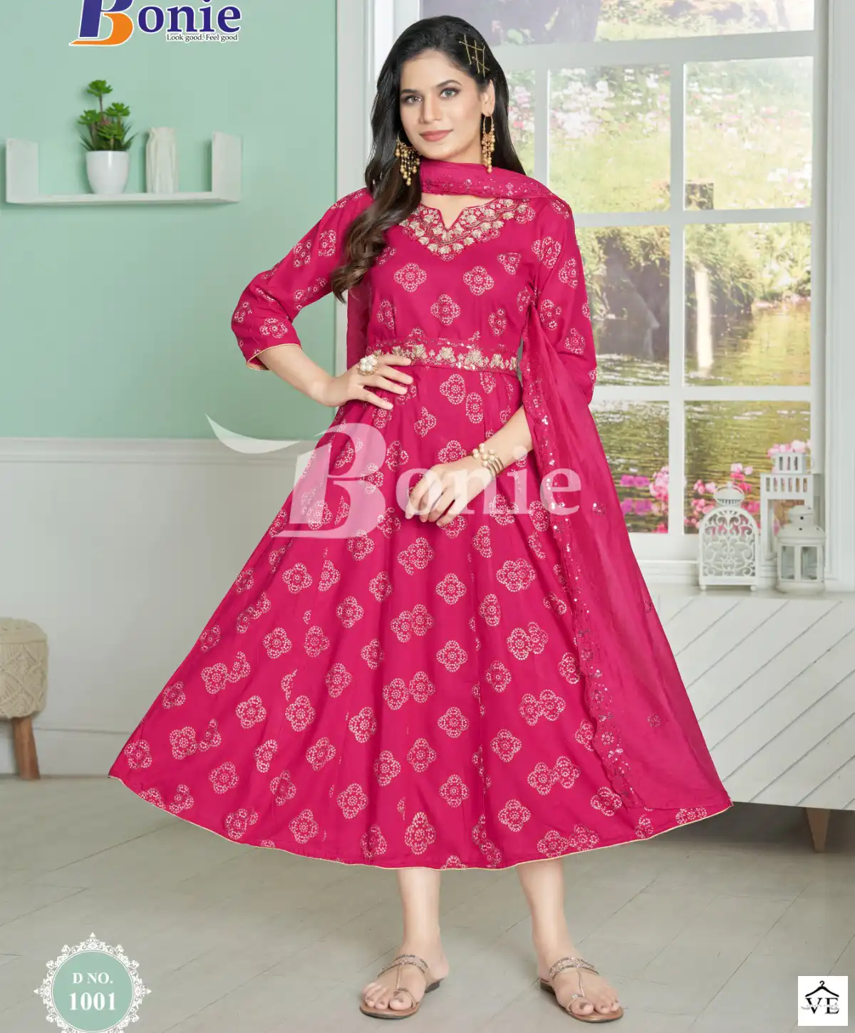 Bonie Morni Rayon 14Kg Wholesale Anarkali Kurti Catalog — Wholesale Kurtis, bonie wholesale from Surat — view 1
