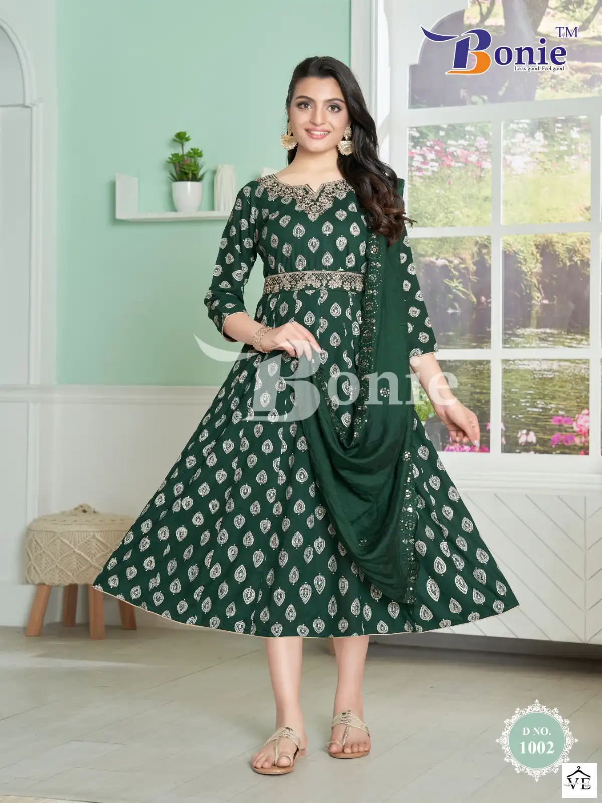 Bonie Morni Rayon 14Kg Wholesale Anarkali Kurti Catalog — Wholesale Kurtis, bonie wholesale from Surat - Gallery Image 2