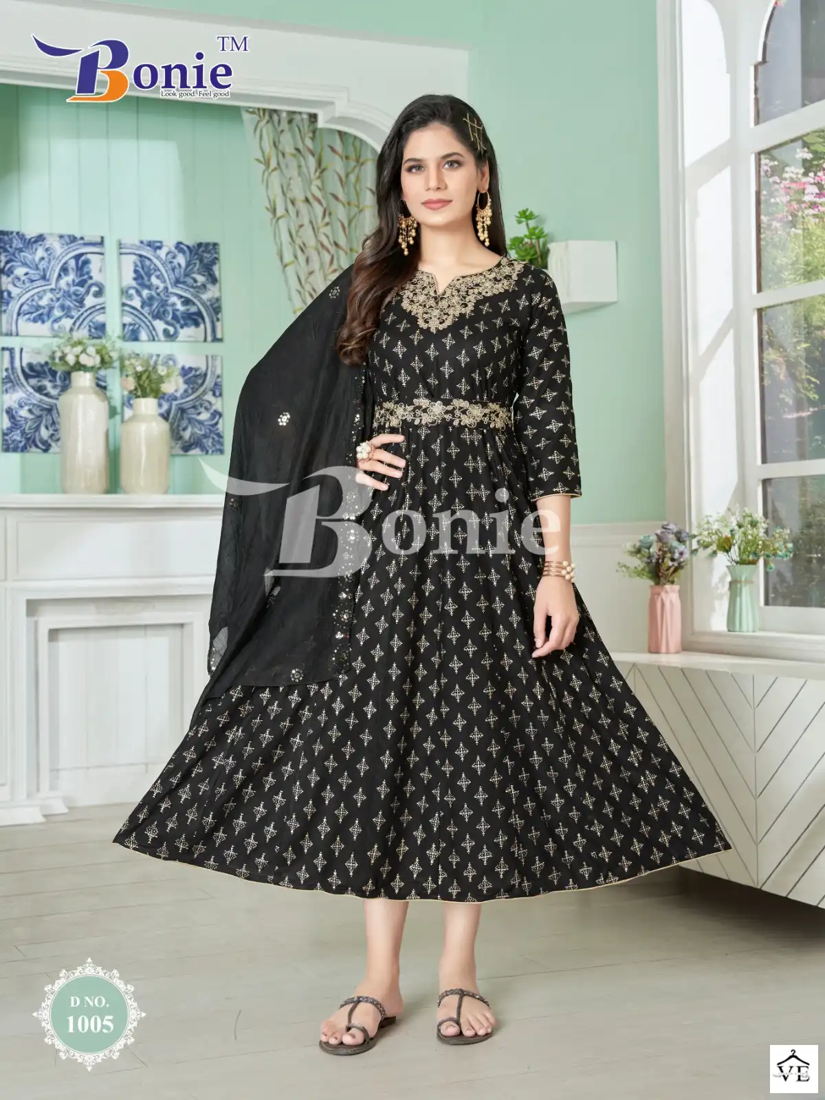 Bonie Morni Rayon 14Kg Wholesale Anarkali Kurti Catalog — Wholesale Kurtis, bonie wholesale from Surat - Gallery Image 4