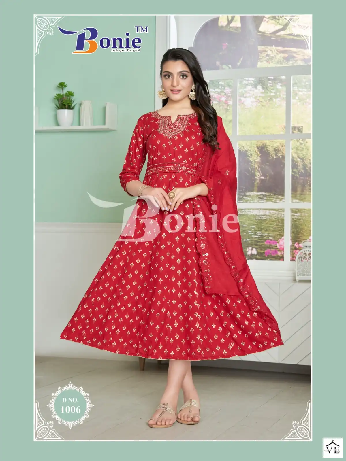 Bonie Morni Rayon 14Kg Wholesale Anarkali Kurti Catalog — Wholesale Kurtis, bonie wholesale from Surat - Gallery Image 6