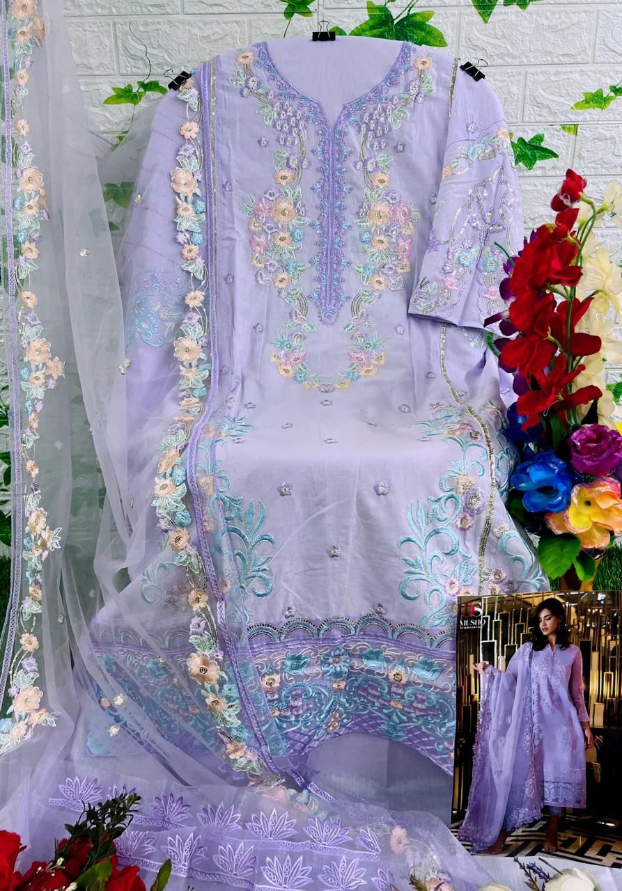 Deepsy Suits Mushq Luxury Lawn 23 2 Pure Cambric Cotton Wholesale Pakistani Salwar Suit Catalog — Wholesale Salwar Suits, MPA wholesale from Surat - Gallery Image 12