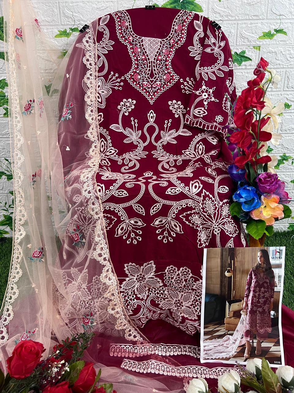 Deepsy Suits Mushq Luxury Lawn 23 2 Pure Cambric Cotton Wholesale Pakistani Salwar Suit Catalog — Wholesale Salwar Suits, MPA wholesale from Surat — view 13